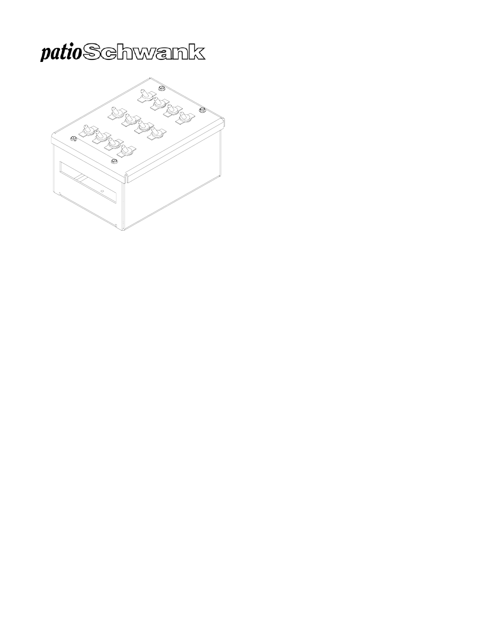 Schwank Control Panel - Patio User Manual | 3 pages