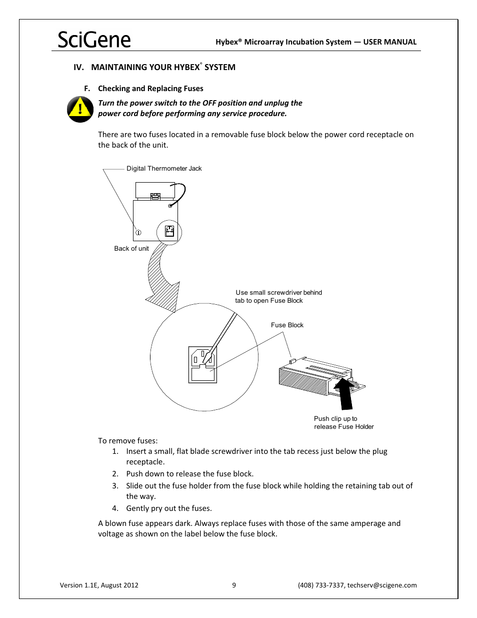 SciGene Hybex Microarray Incubation System User Manual | Page 10 / 14