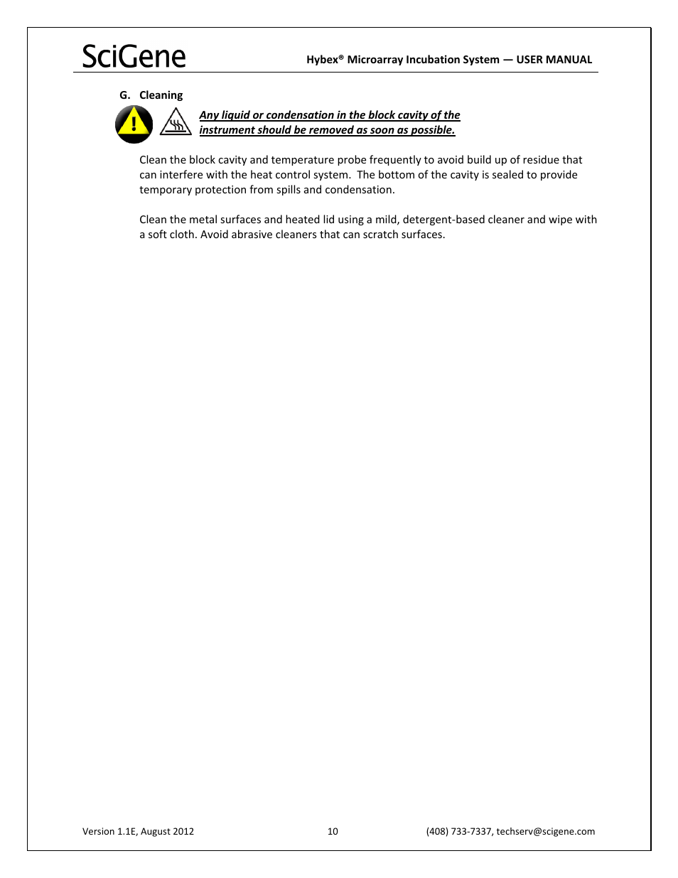 SciGene Hybex Microarray Incubation System User Manual | Page 11 / 14