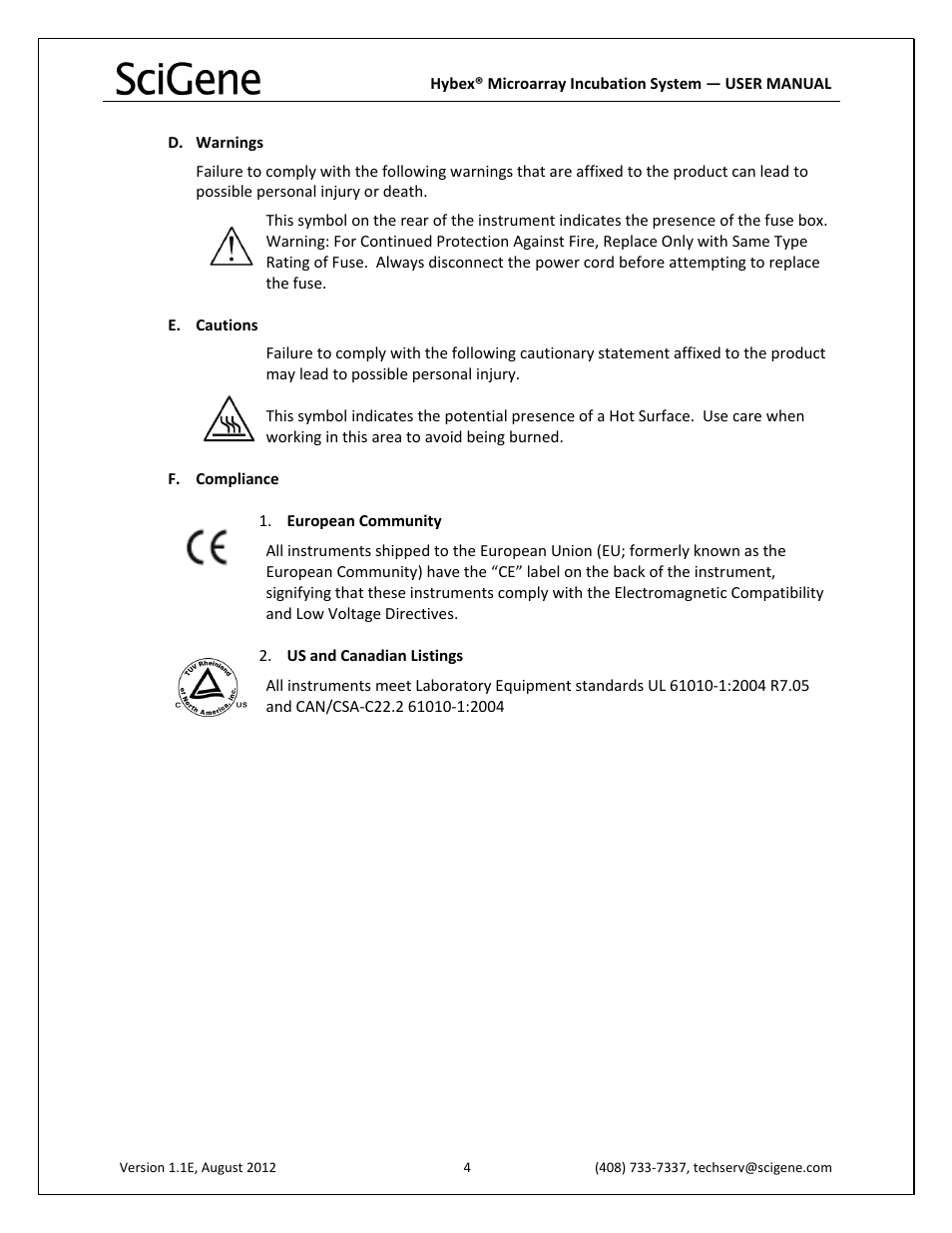 SciGene Hybex Microarray Incubation System User Manual | Page 5 / 14