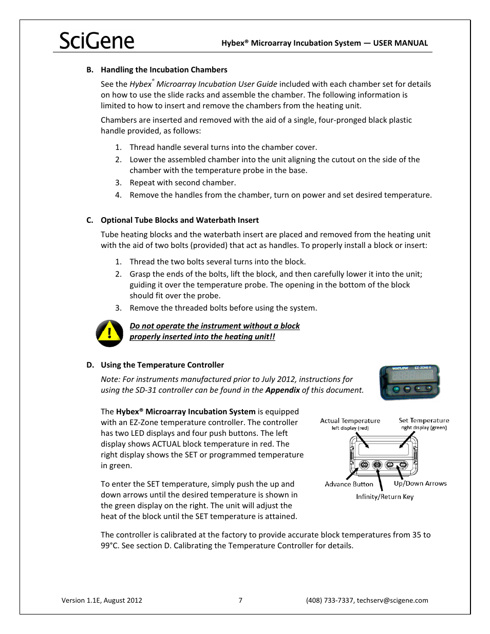 SciGene Hybex Microarray Incubation System User Manual | Page 8 / 14