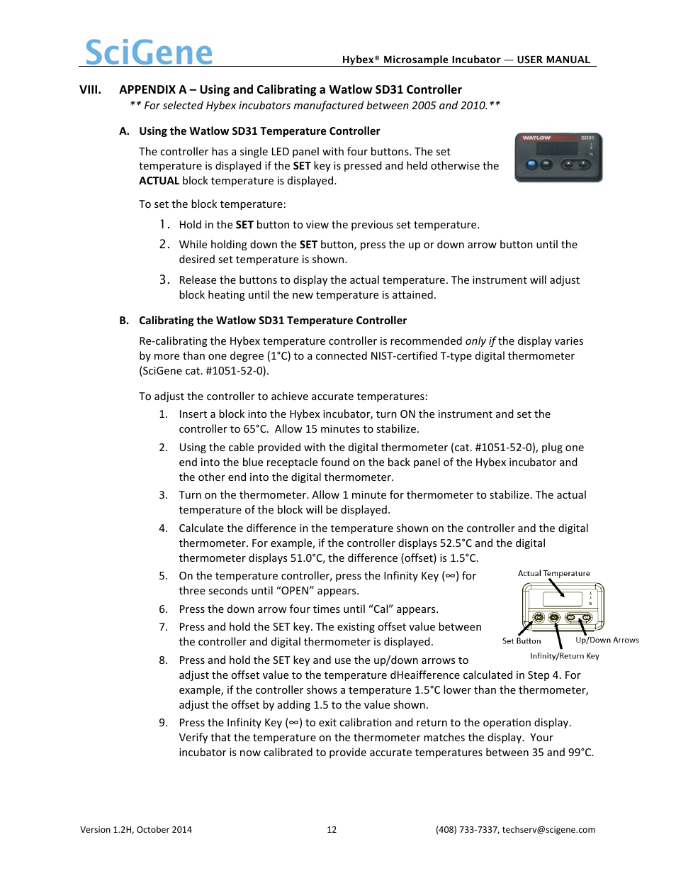 SciGene Hybex Microsample Incubator User Manual | Page 13 / 14