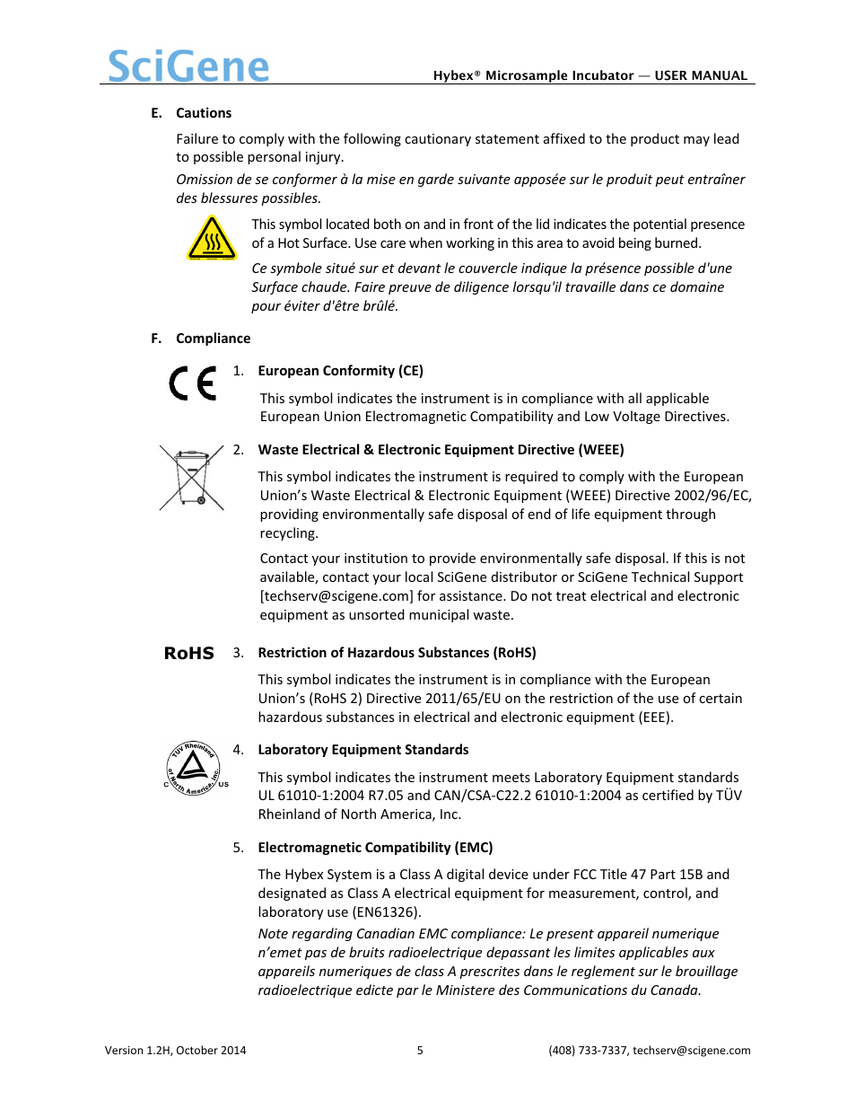 Rohs | SciGene Hybex Microsample Incubator User Manual | Page 6 / 14