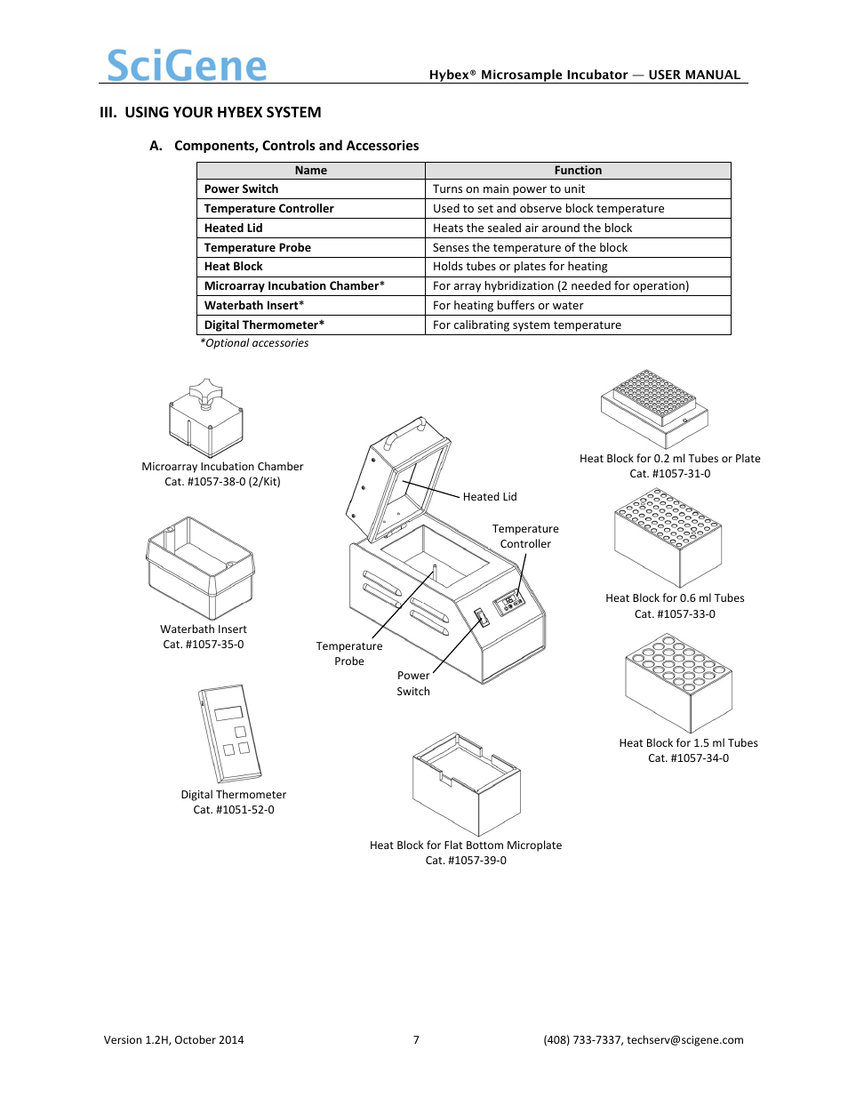 Iii. using your hybex system | SciGene Hybex Microsample Incubator User Manual | Page 8 / 14
