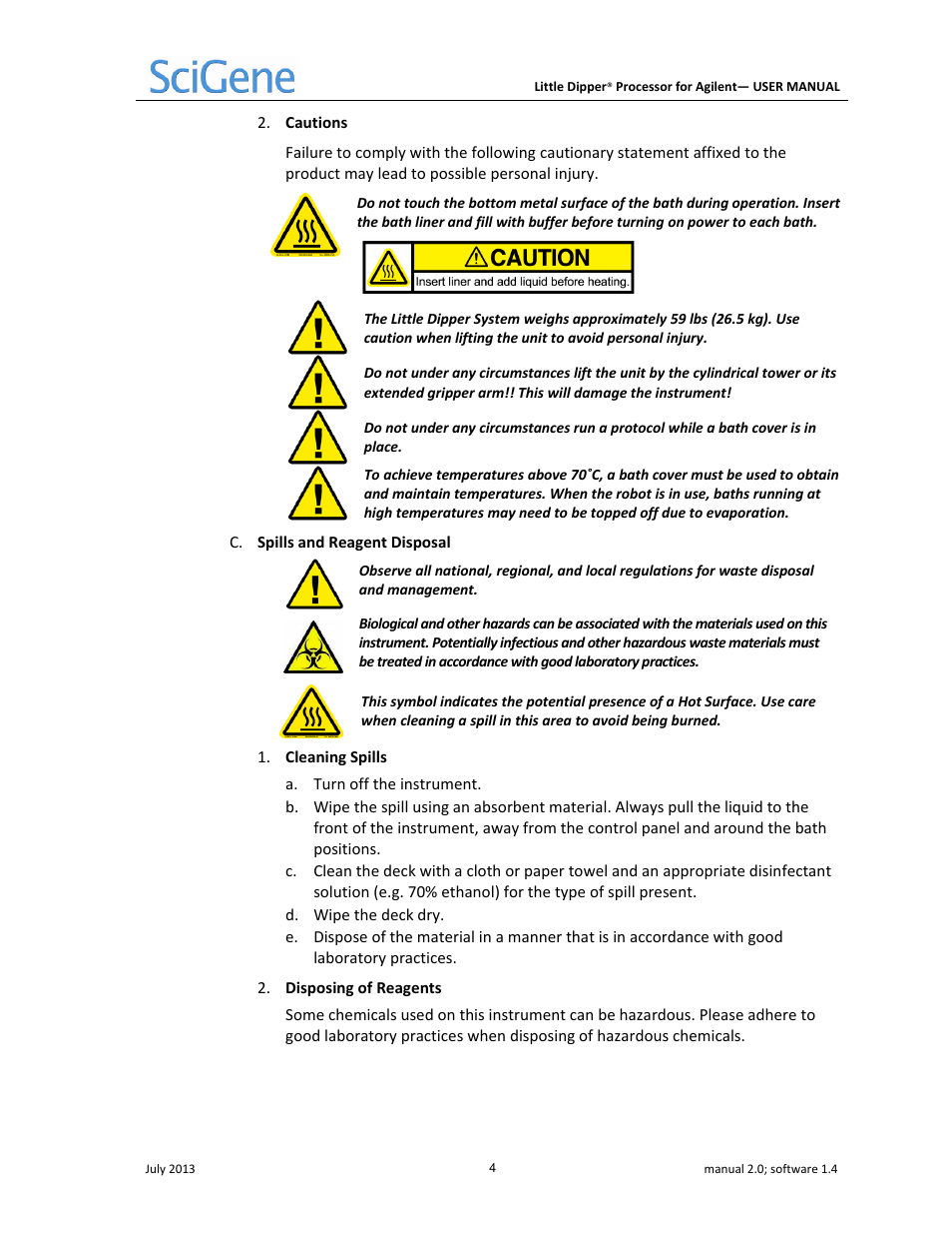 SciGene Little Dipper Processor for Agilent User Manual | Page 5 / 26