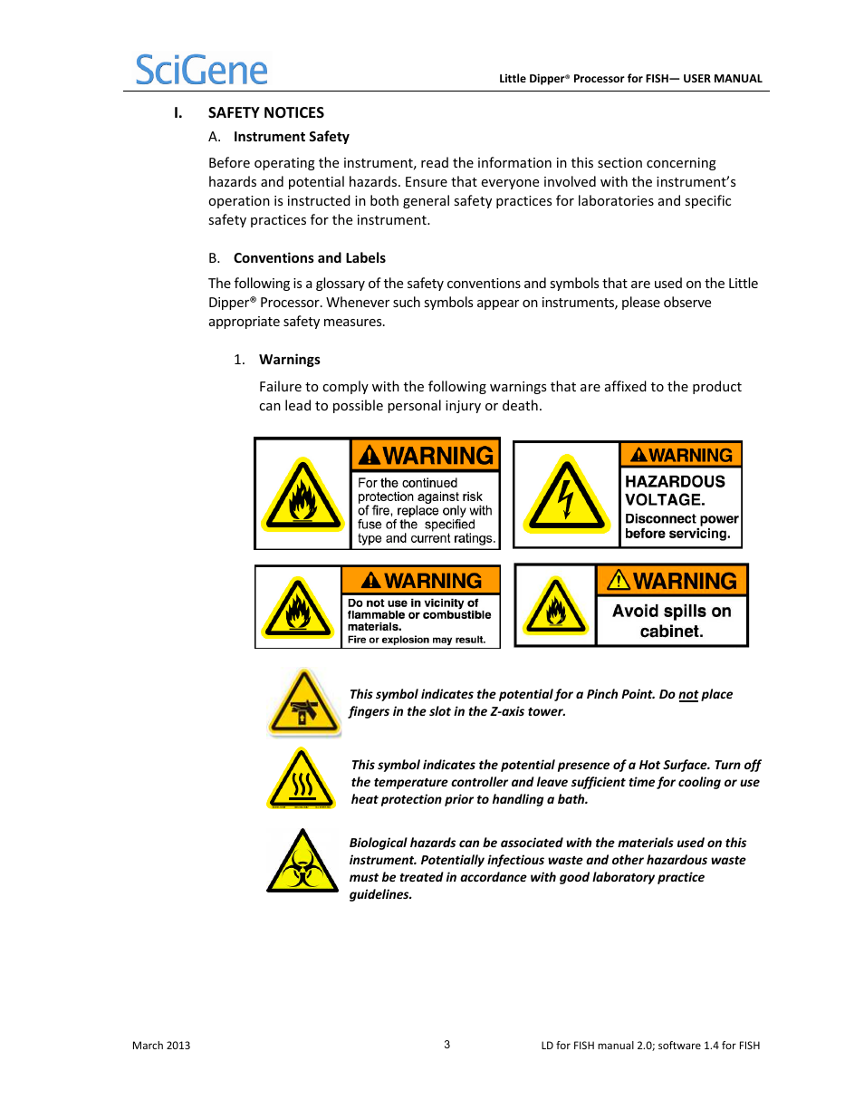 SciGene Little Dipper Processor for FISH User Manual | Page 4 / 26