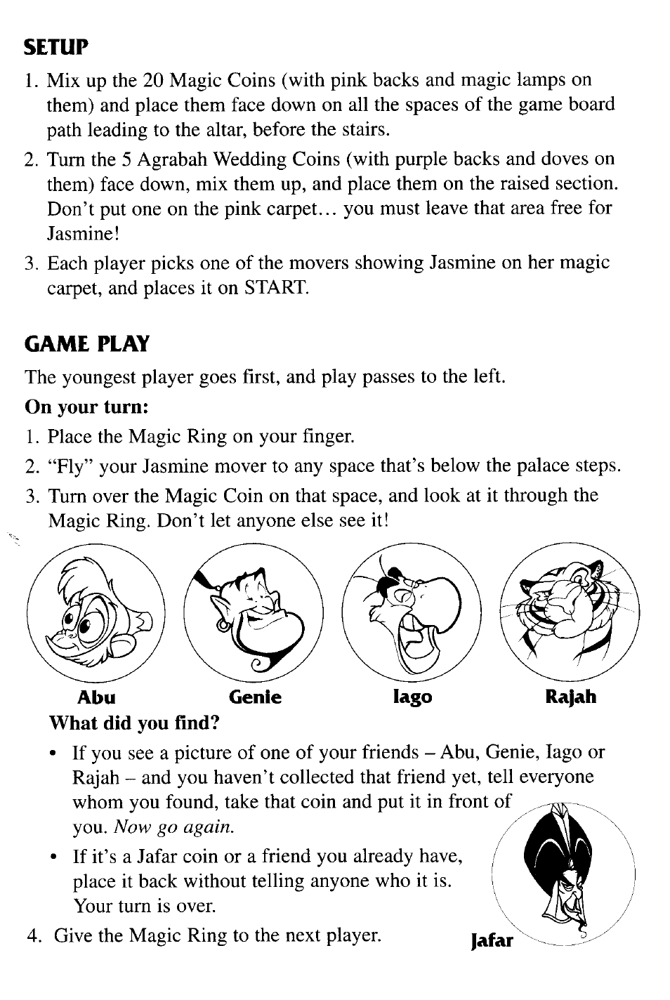 Disney Interactive Studios Aladdin Jasmine Magic Ring Game User Manual | Page 2 / 4