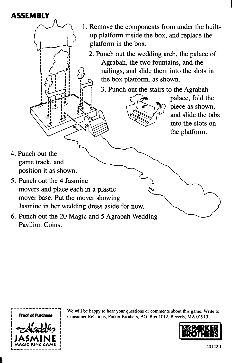 Jasmine, Assembly | Disney Interactive Studios Aladdin Jasmine Magic Ring Game User Manual | Page 4 / 4