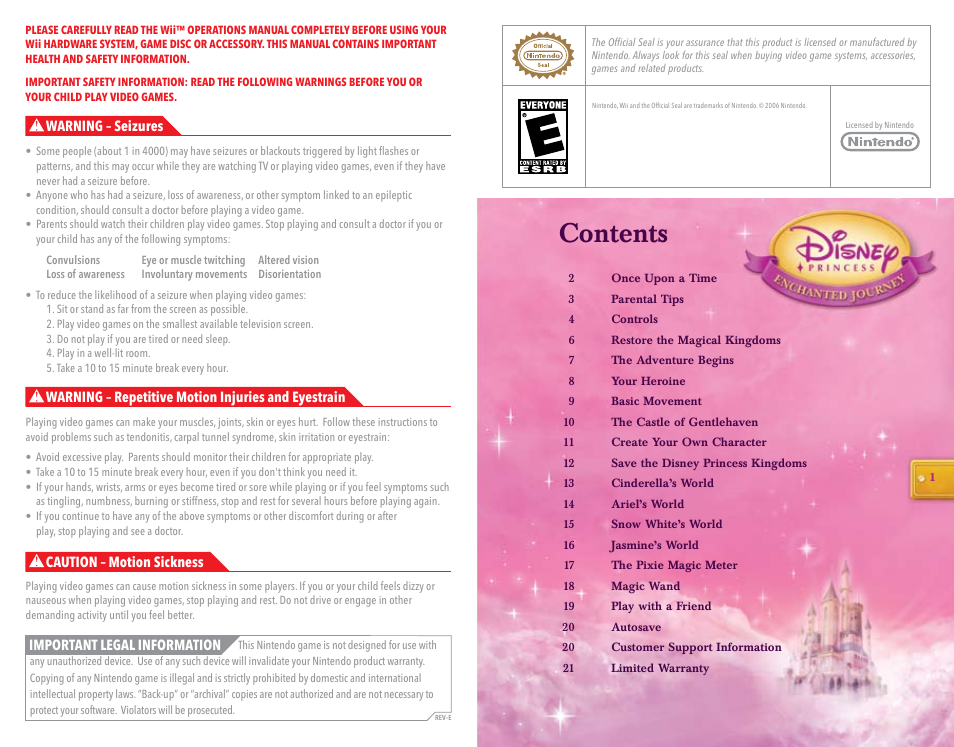 Disney Interactive Studios Disney Princess: Enchanted Journey User Manual | Page 2 / 12