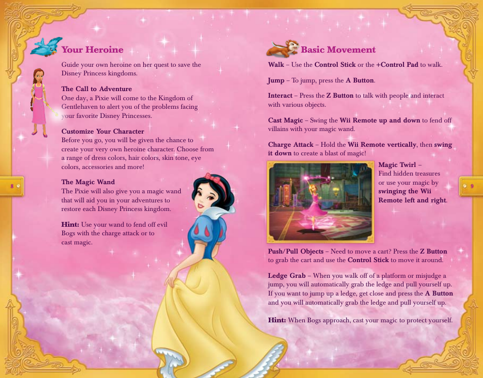 Your heroine basic movement | Disney Interactive Studios Disney Princess: Enchanted Journey User Manual | Page 6 / 12