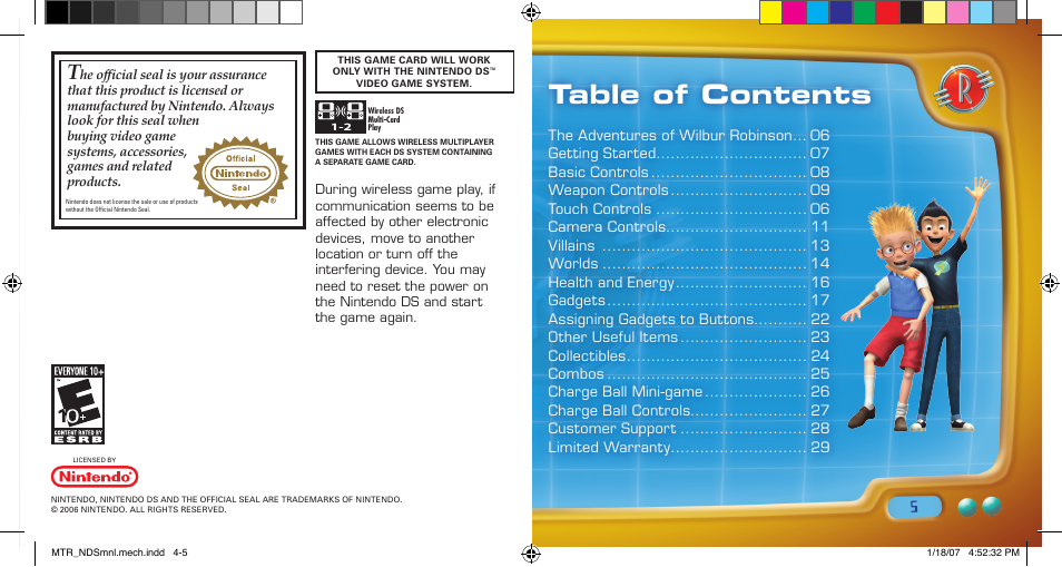 Disney Interactive Studios Meet the Robinsons: Robinson Industries for Nintendo DS User Manual | Page 3 / 14