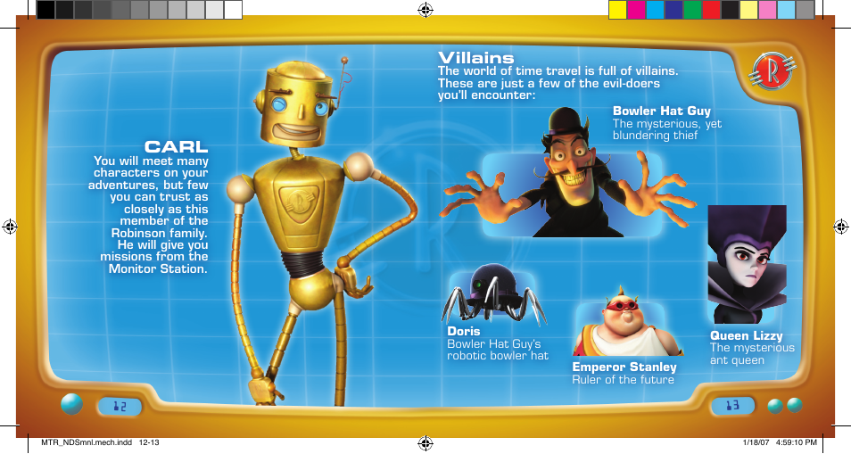 Villains, Carl | Disney Interactive Studios Meet the Robinsons: Robinson Industries for Nintendo DS User Manual | Page 7 / 14