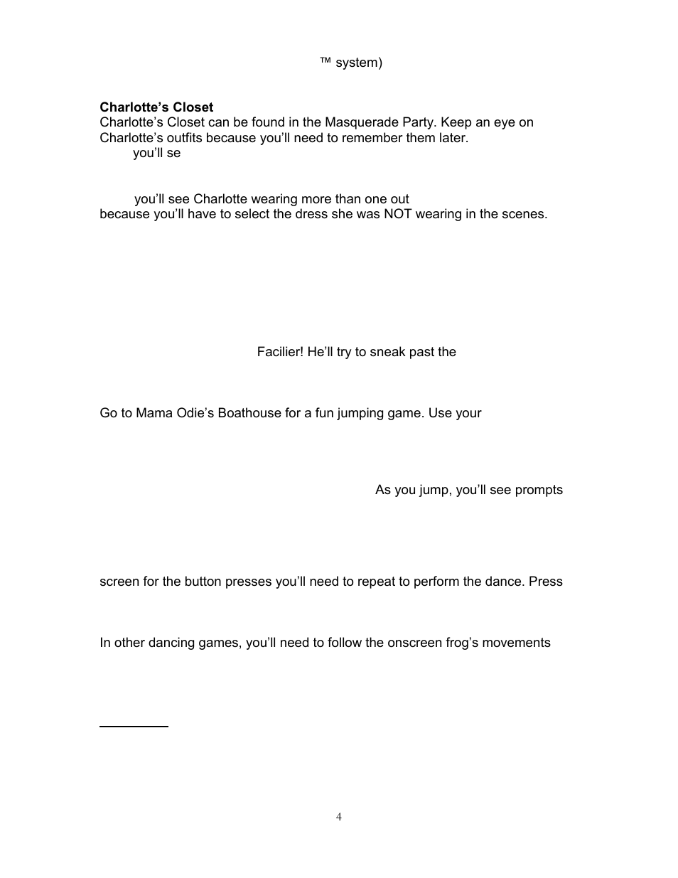 Disney Interactive Studios The Princess and the Frog for Wii User Manual | Page 4 / 7