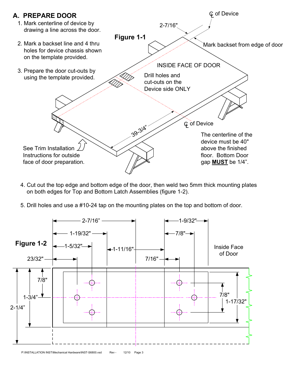 SDC S6100 SERIES REVERSIBLE PANIC/FIRE EXIT User Manual | Page 15 / 23