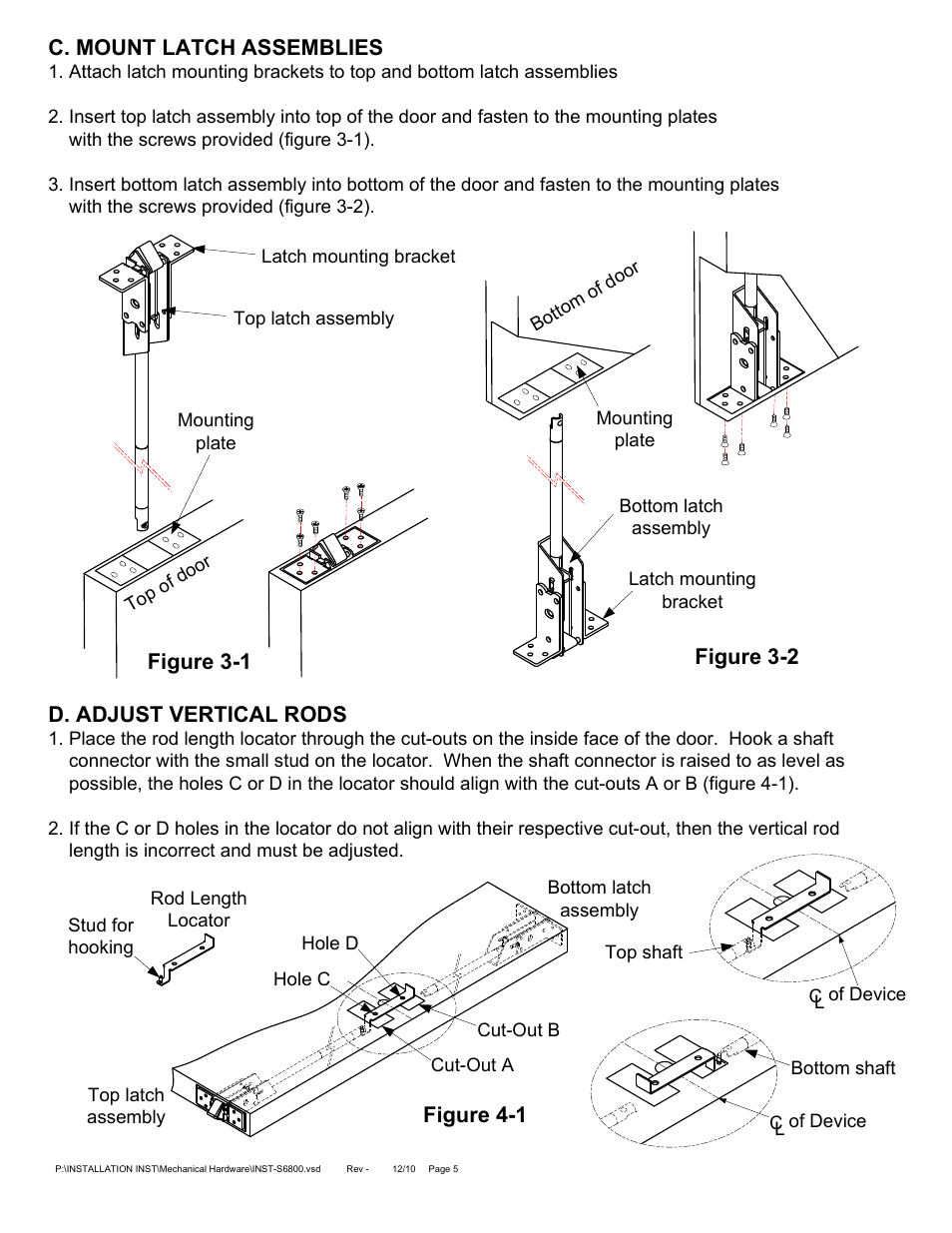 SDC S6100 SERIES REVERSIBLE PANIC/FIRE EXIT User Manual | Page 17 / 23