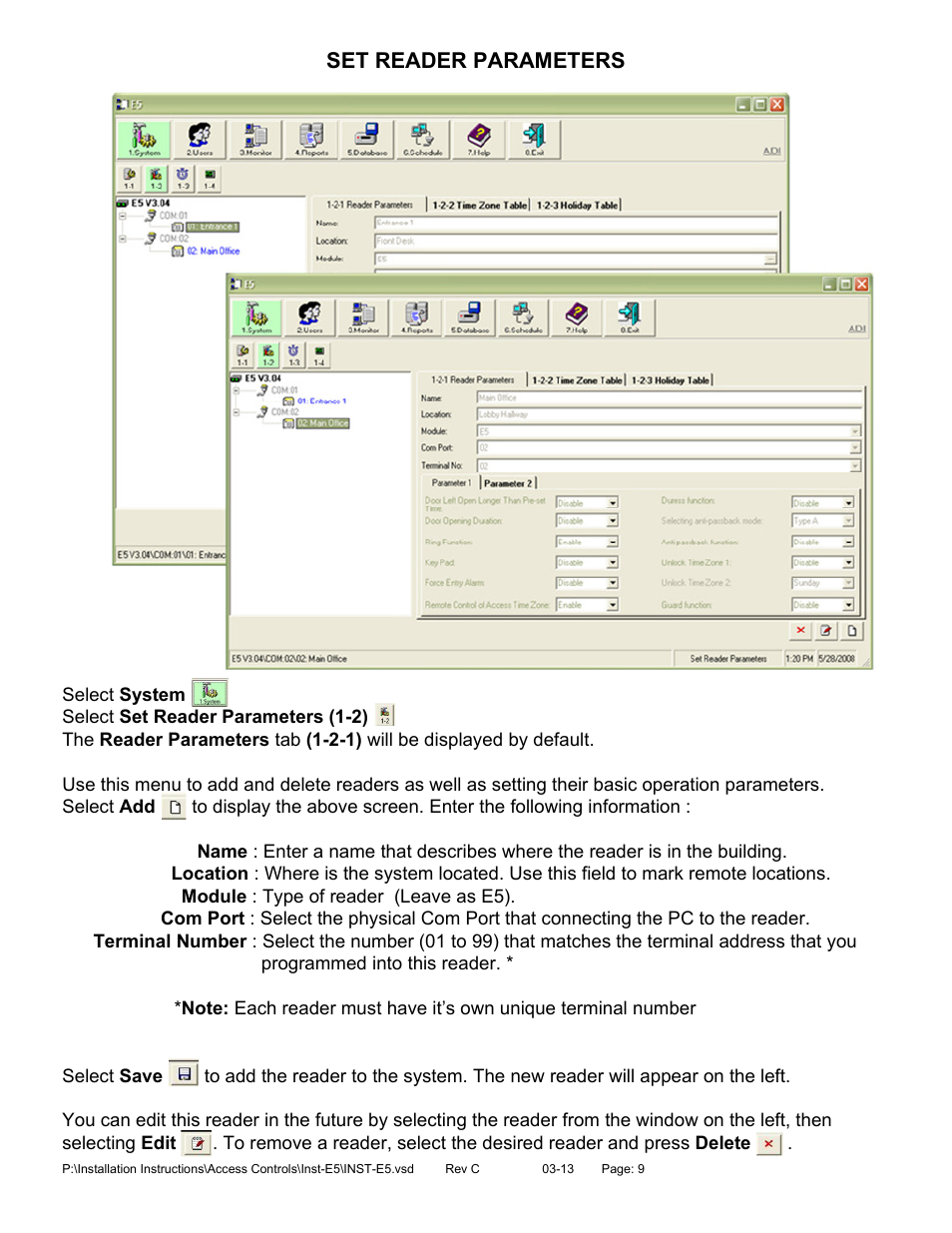 SDC E5 Series Access Control System User Manual | Page 12 / 30