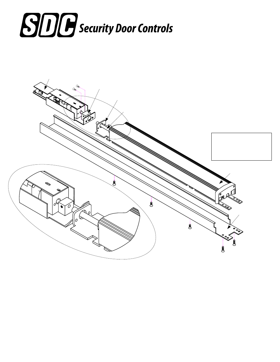 SDC LR100DMK DOR-O-MATIC ELECTRIC LATCH RETRACTION DEVICE KIT 1490 User Manual | 1 page