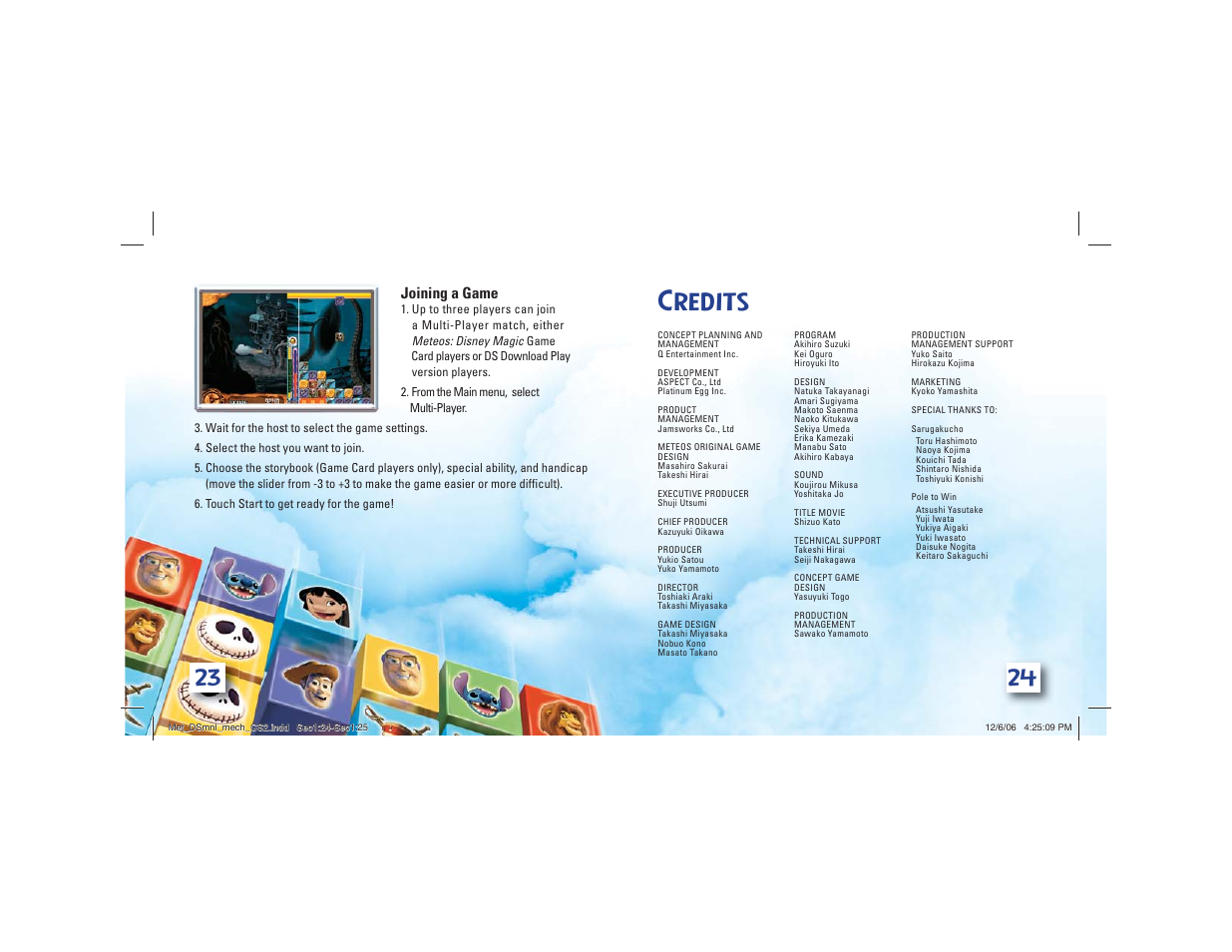 Credits | Disney Interactive Studios Meteos: Disney Magic User Manual | Page 13 / 13