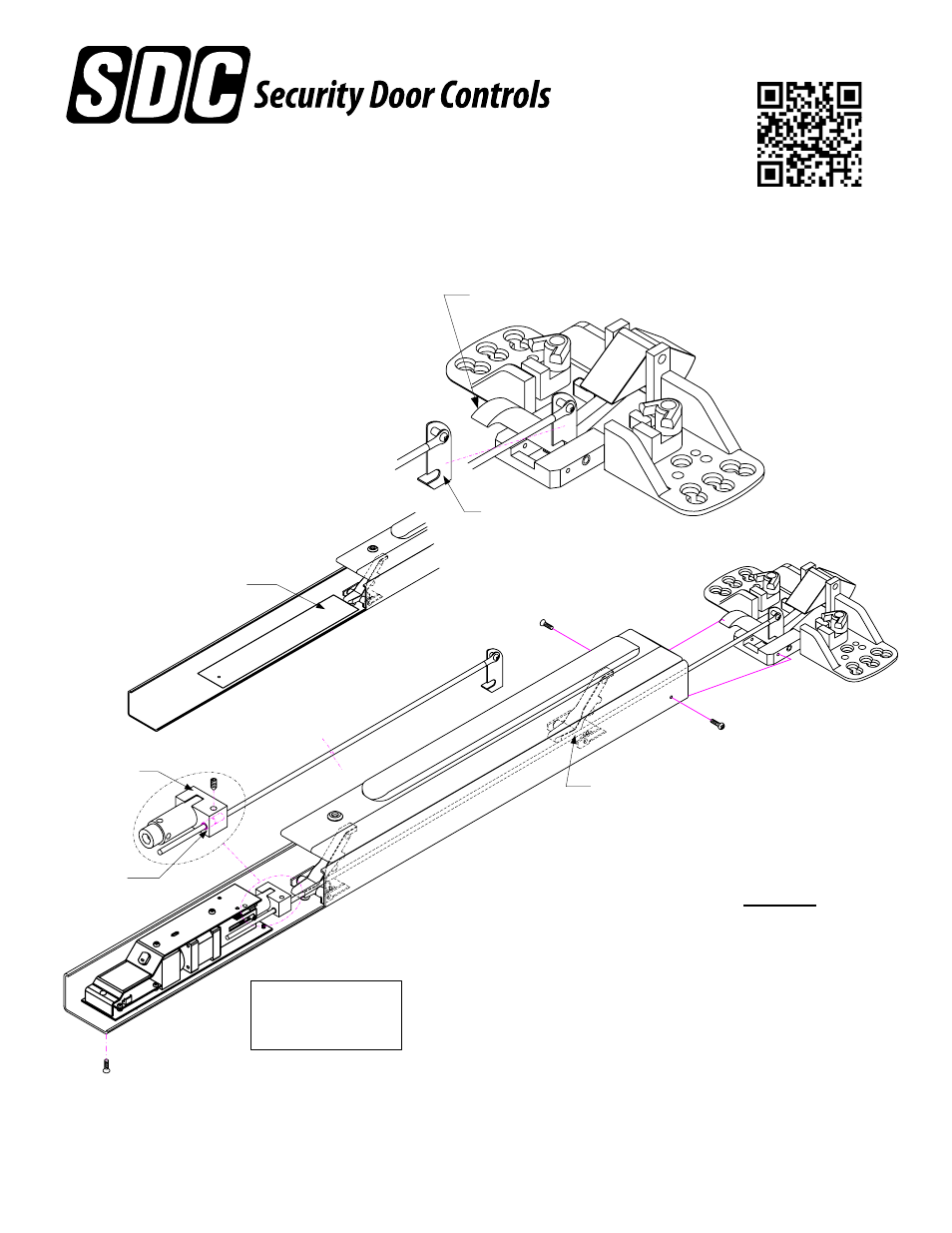 SDC LR100SGK ELECTRIC LATCH RETRACTION DEVICE KIT SARGENT 8600, 8700 & 8800 User Manual | 1 page