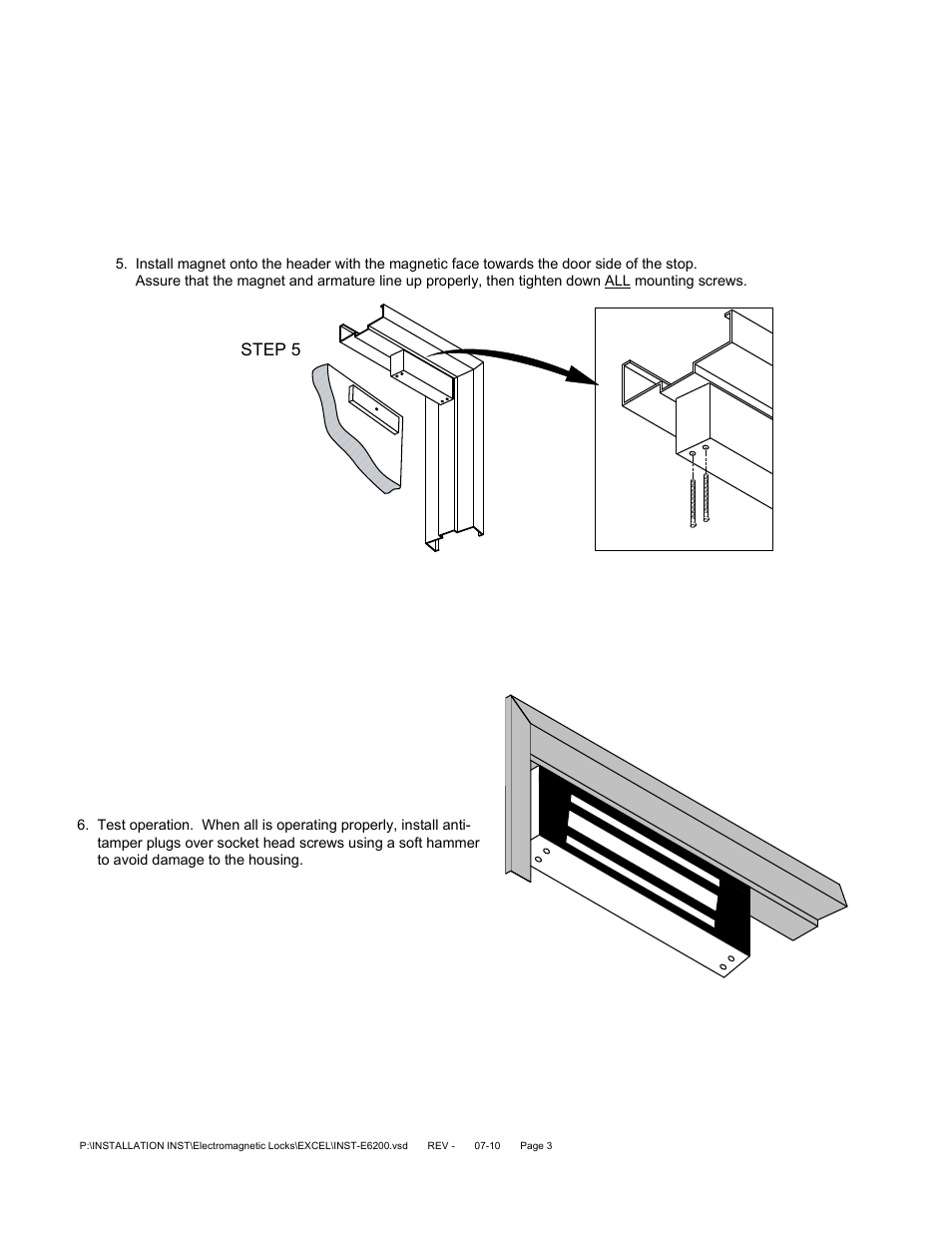 Step 5 | SDC E6200 SERIES MAGNETIC LOCK User Manual | Page 3 / 4