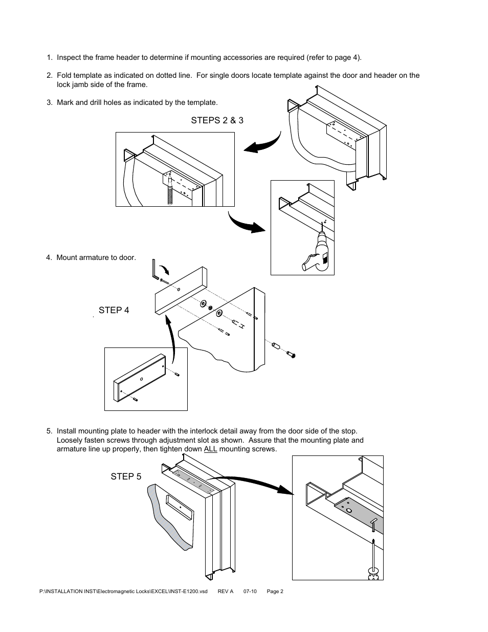 SDC E1200 SERIES MAGNETIC LOCK User Manual | Page 2 / 4