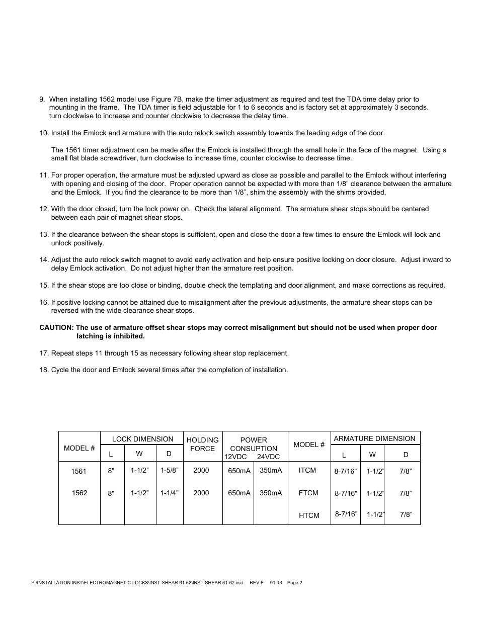 SDC 1562 MAX. HOLDING FORCE 2000 LBS User Manual | Page 2 / 6