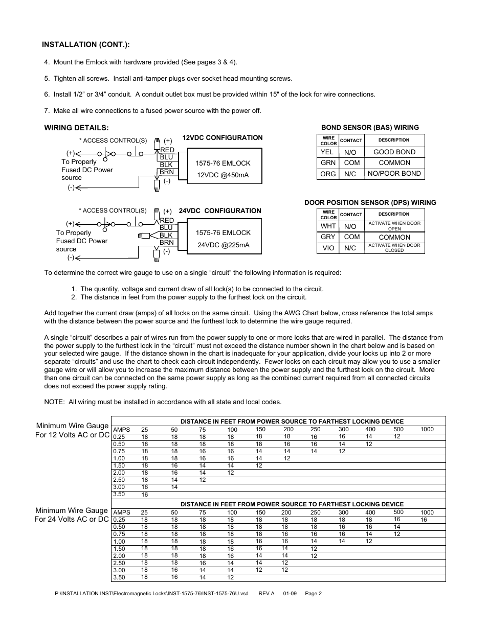 SDC 1576 EMLOCK User Manual | Page 2 / 5