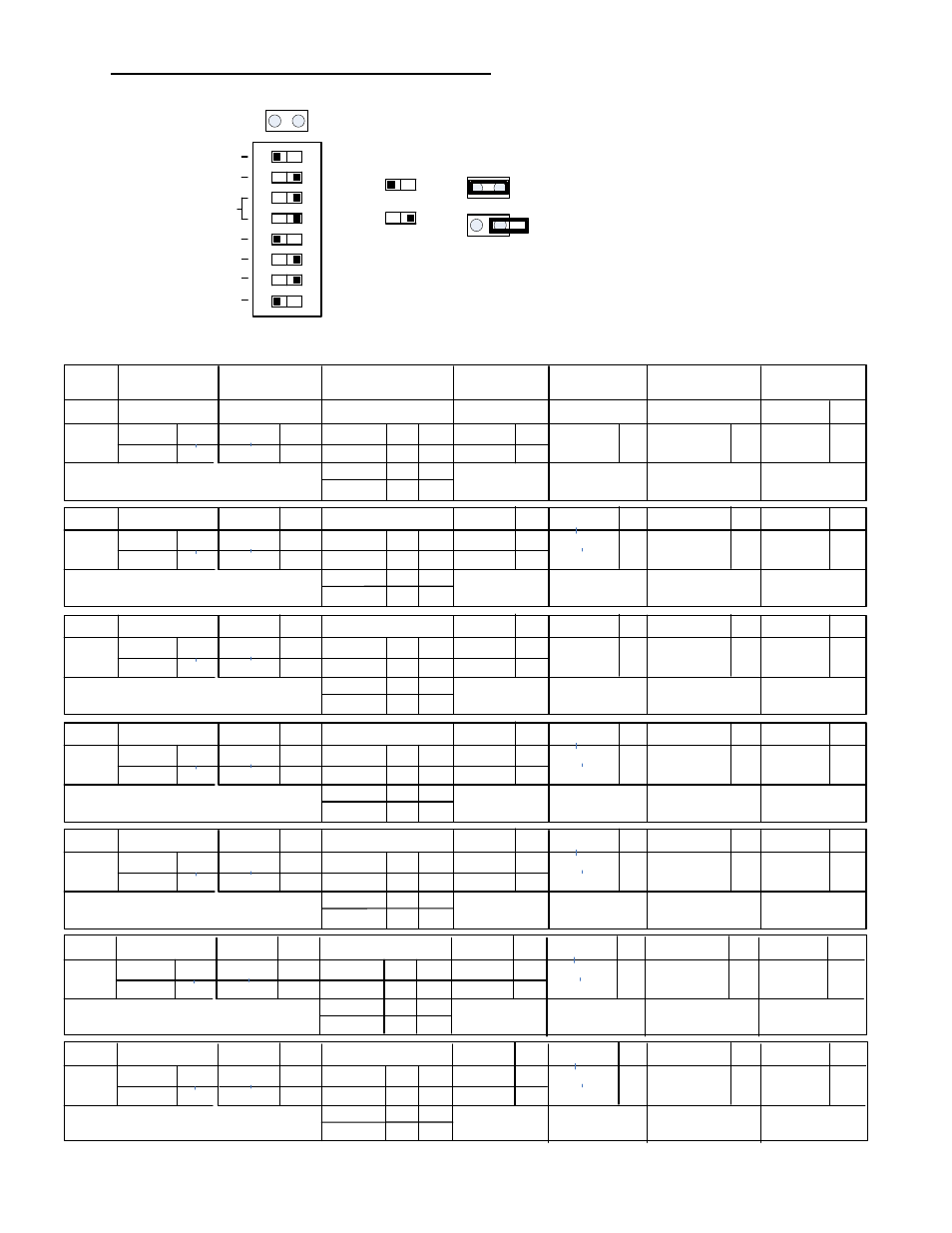 Dip switch settings by model option code | SDC 1511T EXIT CHECK DELAYED EGRESS EMLOCK User Manual | Page 11 / 13