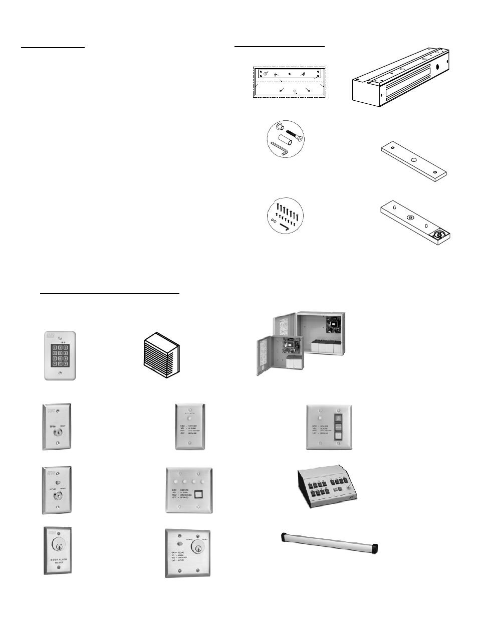 Included in package, Suggested optional equipment, Specifications | SDC 1511T EXIT CHECK DELAYED EGRESS EMLOCK User Manual | Page 3 / 13