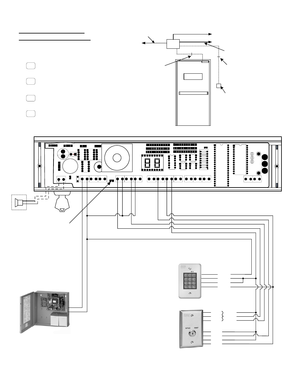 Typical system wiring – single door (model 1511s), Display modes | SDC 1511T EXIT CHECK DELAYED EGRESS EMLOCK User Manual | Page 6 / 13