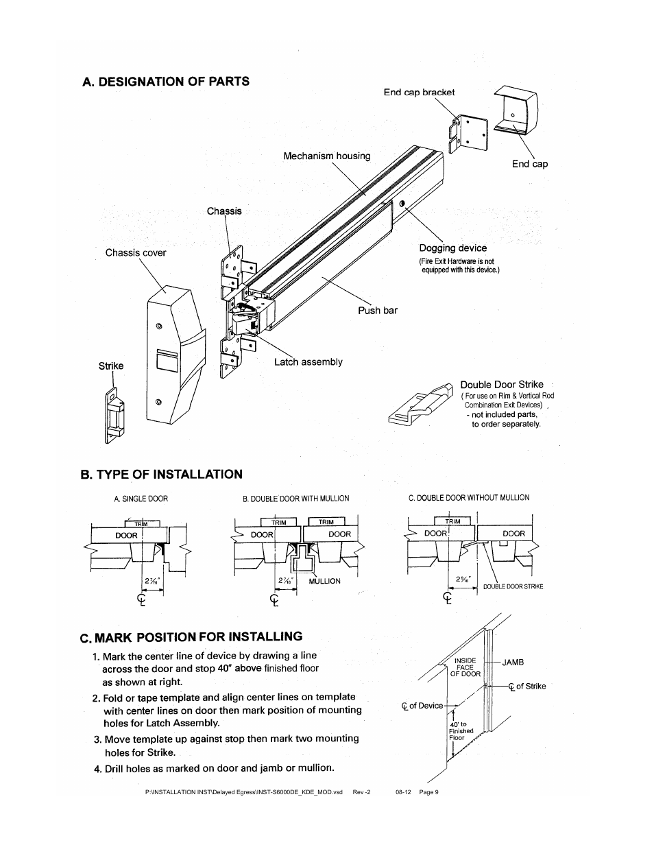 SDC S6000KDE DELAYED EGRESS DEVICE User Manual | Page 9 / 11