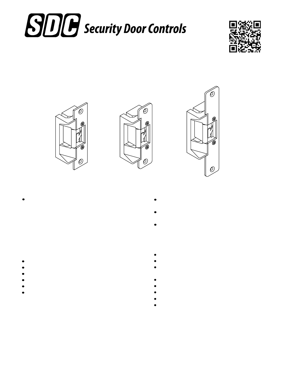 SDC 45 SERIES ELECTRIC STRIKES User Manual | 4 pages