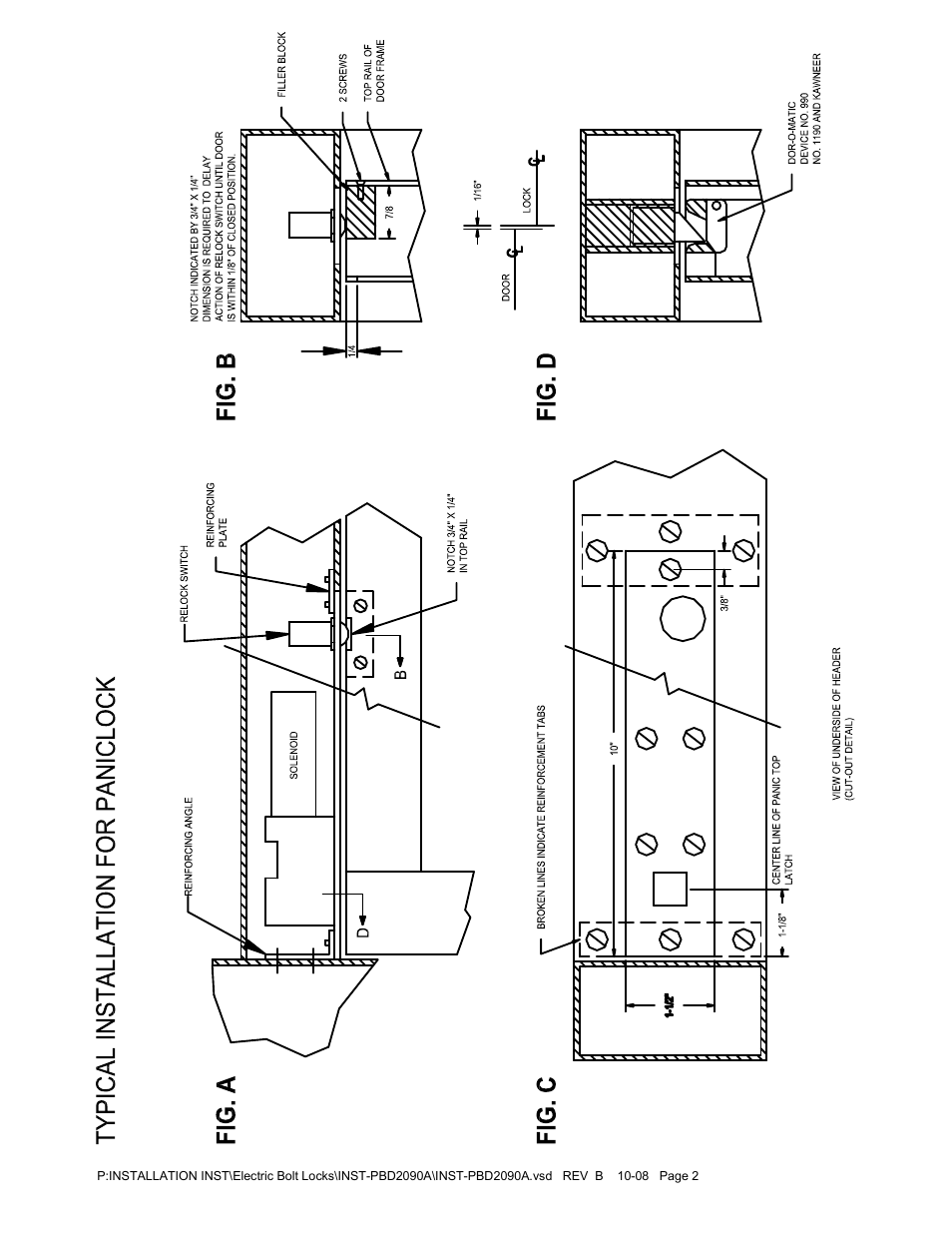 SDC PBD2090A Top Latch Release User Manual | Page 2 / 2