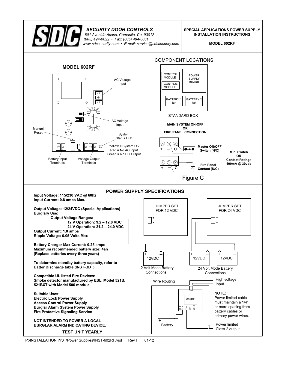 SDC 602RF User Manual | 2 pages