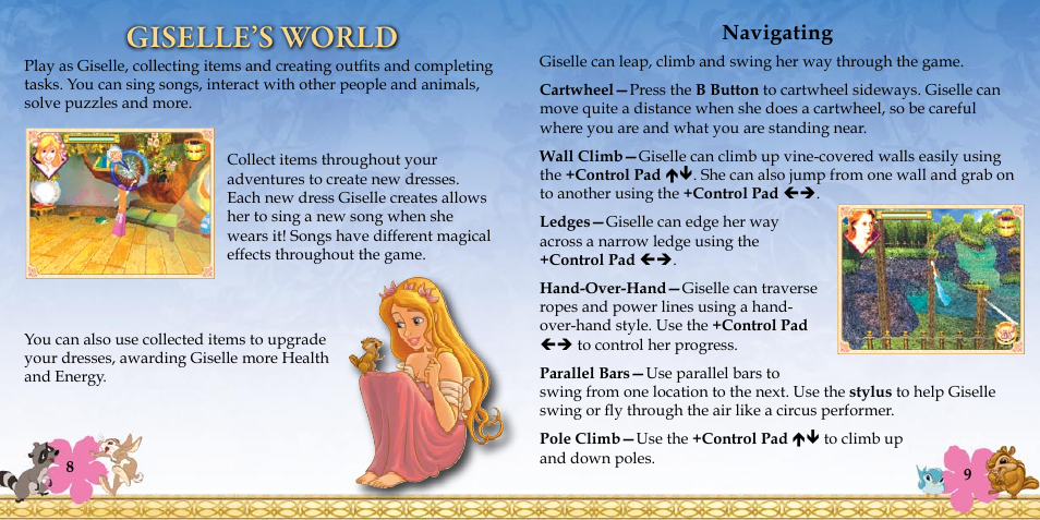 Giselle’s world, Navigating | Disney Interactive Studios Enchanted NTR-YECE-USA User Manual | Page 7 / 14