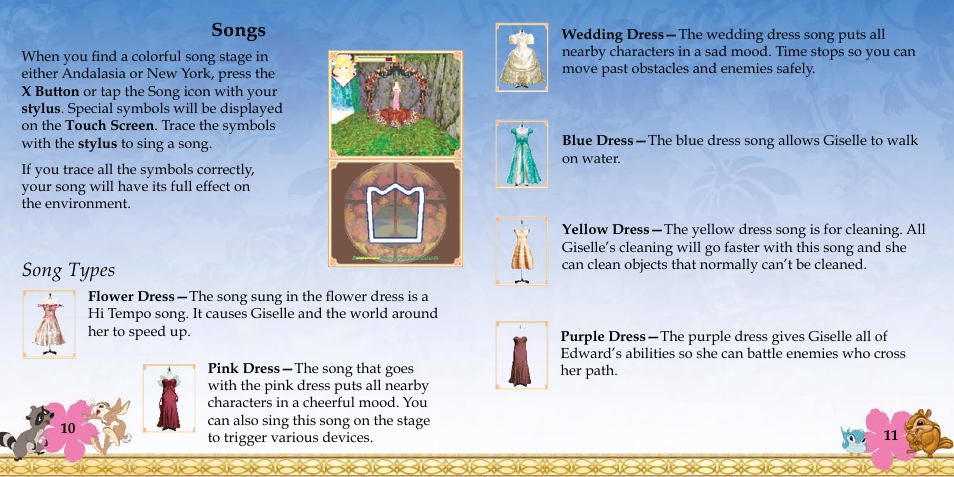 Songs, Song types | Disney Interactive Studios Enchanted NTR-YECE-USA User Manual | Page 8 / 14