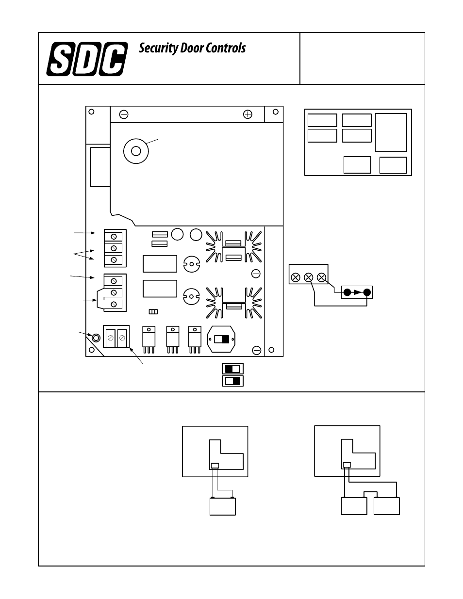 Test unit annually, Power supply specifications, Component locations | Main system on-off, 2a + 2a + 2a | SDC 634RF User Manual | Page 2 / 2