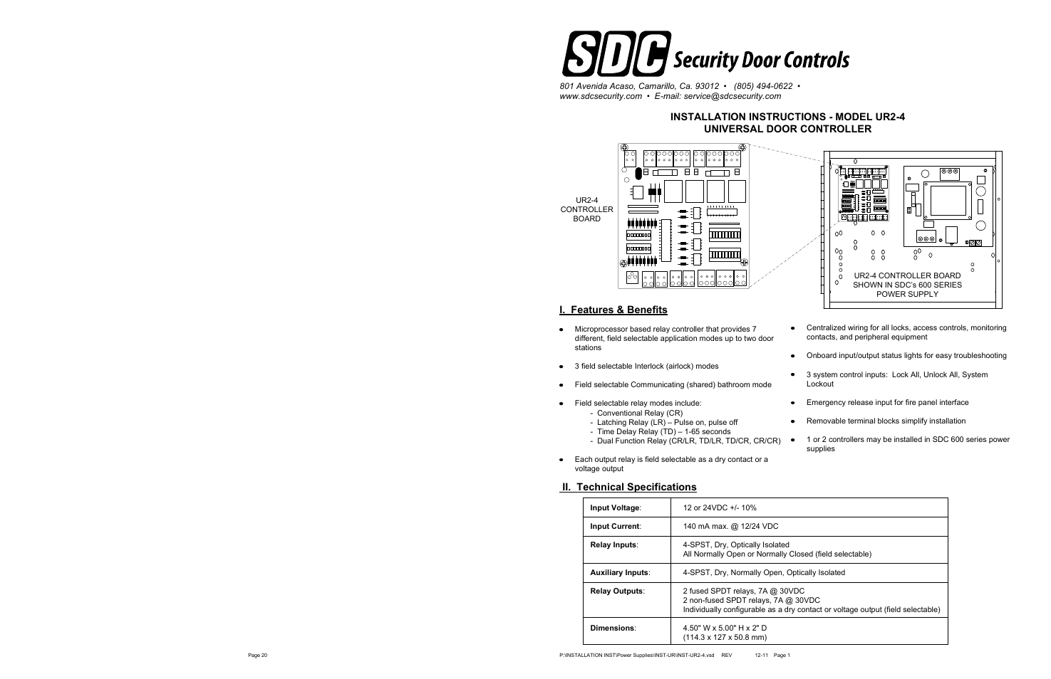 SDC UR2-4 User Manual | 33 pages