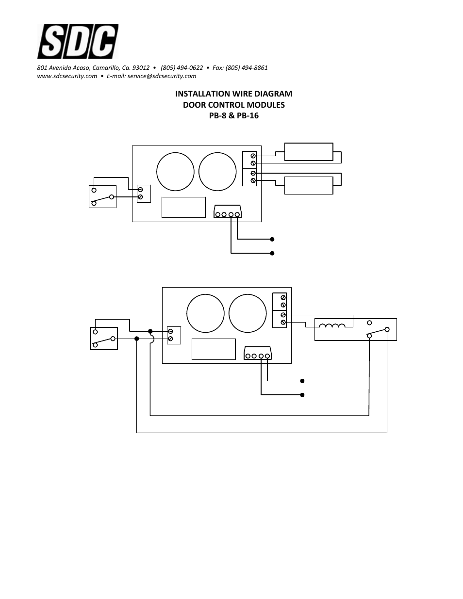 Pb-8/16 power booster modules, Security door controls, Pb-8 | Pb-16 | SDC FB4DC User Manual | Page 4 / 7