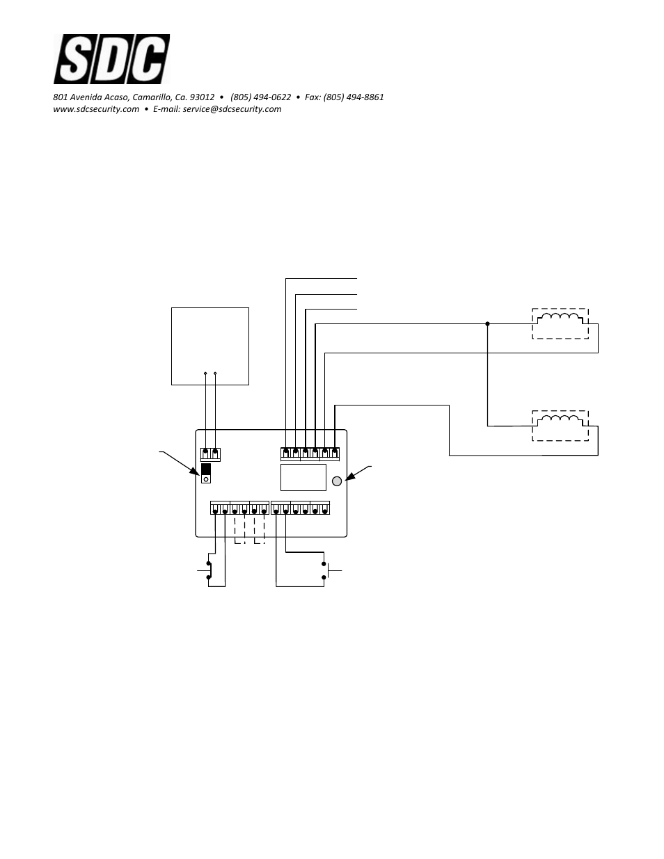 Acm-1 access control module, Security door controls | SDC FB4DC User Manual | Page 5 / 7