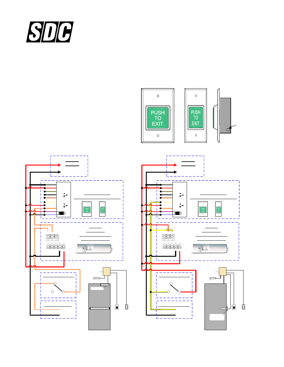 Security door controls, 413nu, Typical wiring 423u | Electrical specifications | SDC 420 SERIES PUSH SWITCH User Manual | Page 3 / 7