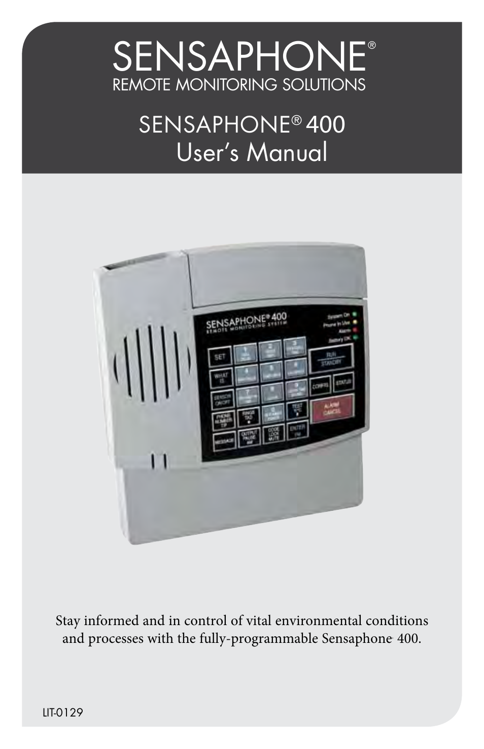 Sensaphone 400 User Manual | 134 pages