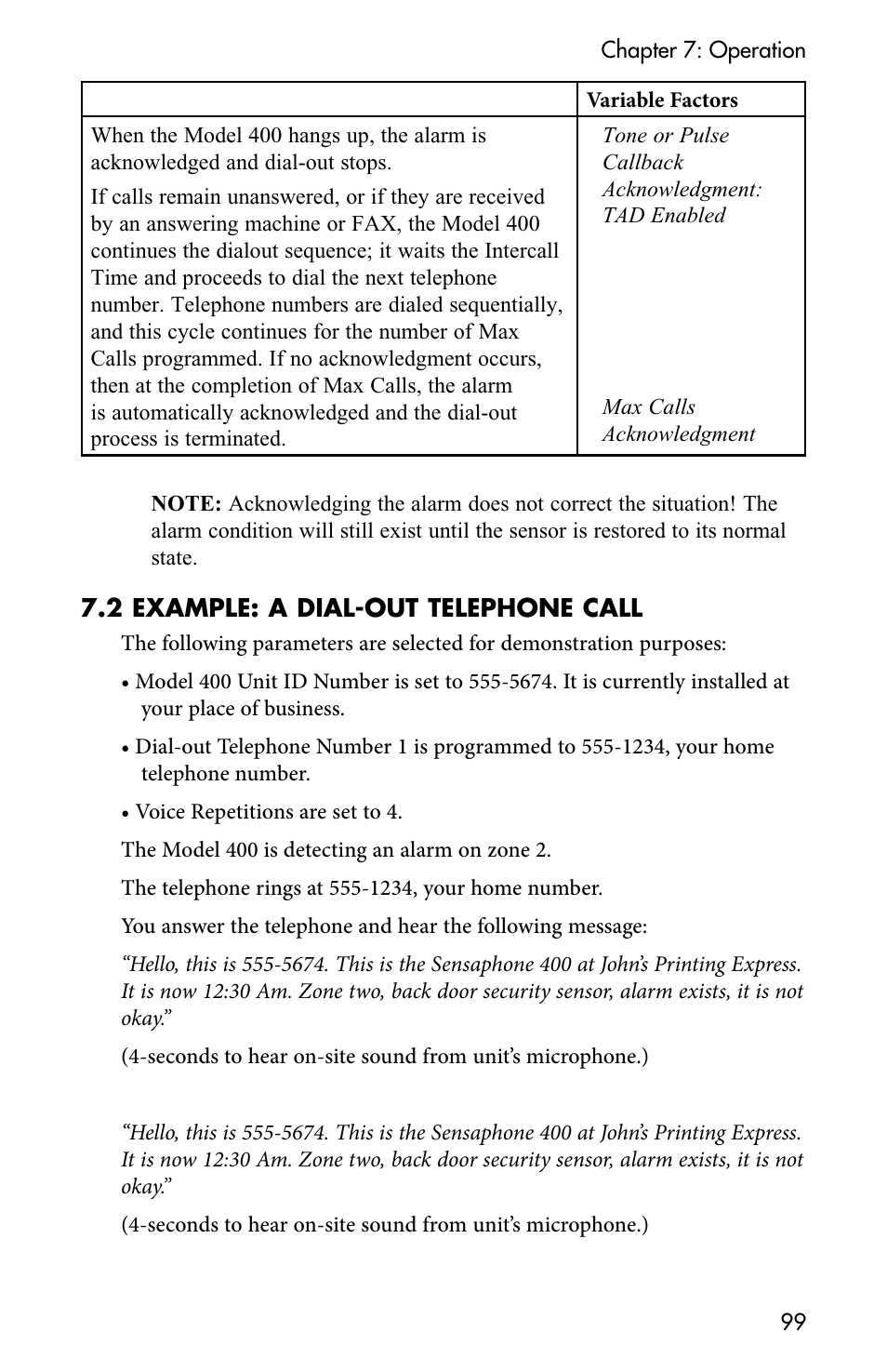 Sensaphone 400 User Manual | Page 101 / 134