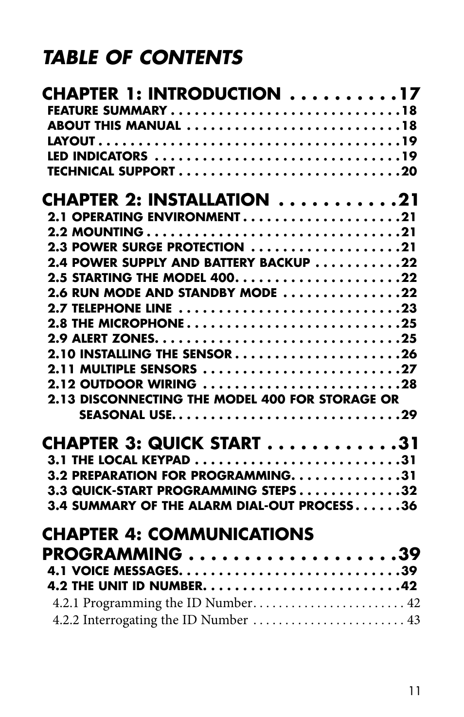 Sensaphone 400 User Manual | Page 13 / 134