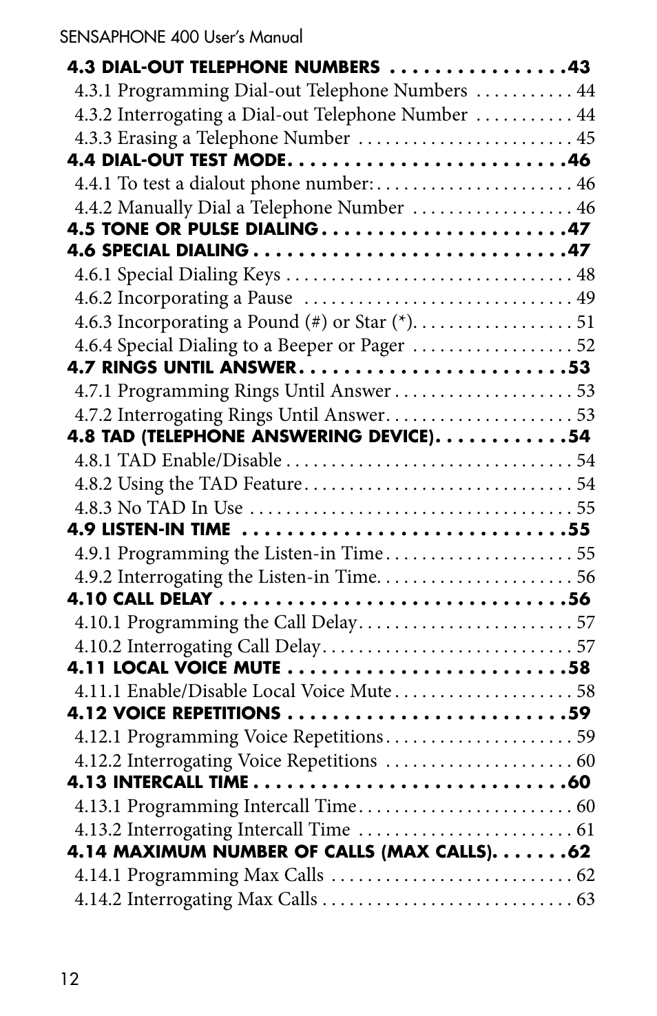 Sensaphone 400 User Manual | Page 14 / 134