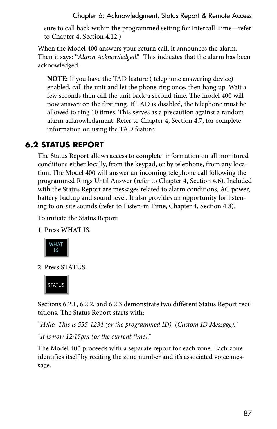 Sensaphone 400 User Manual | Page 89 / 134