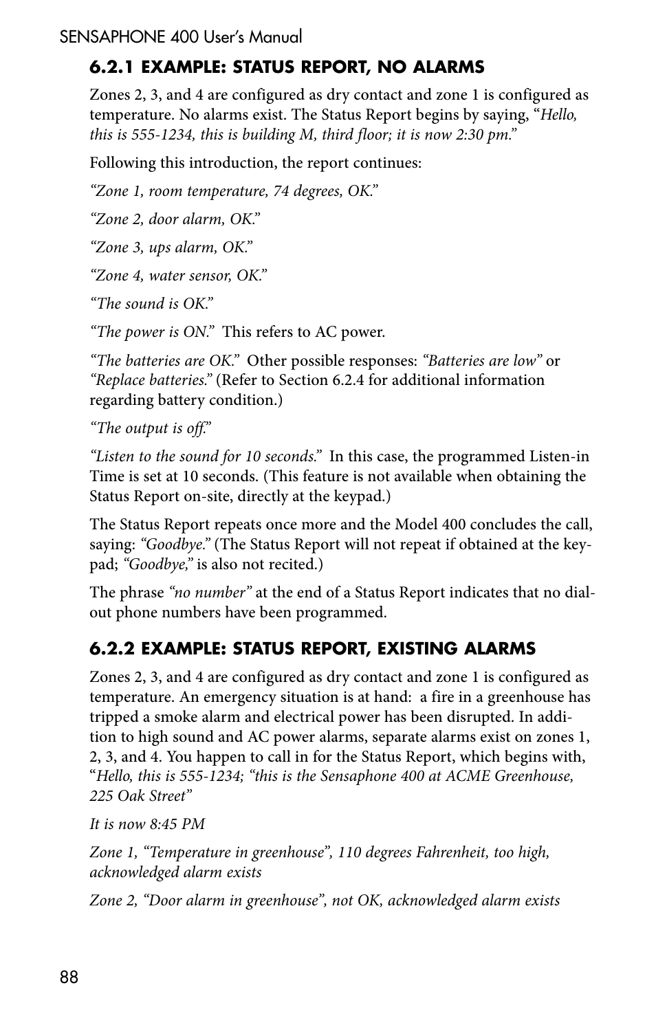 Sensaphone 400 User Manual | Page 90 / 134