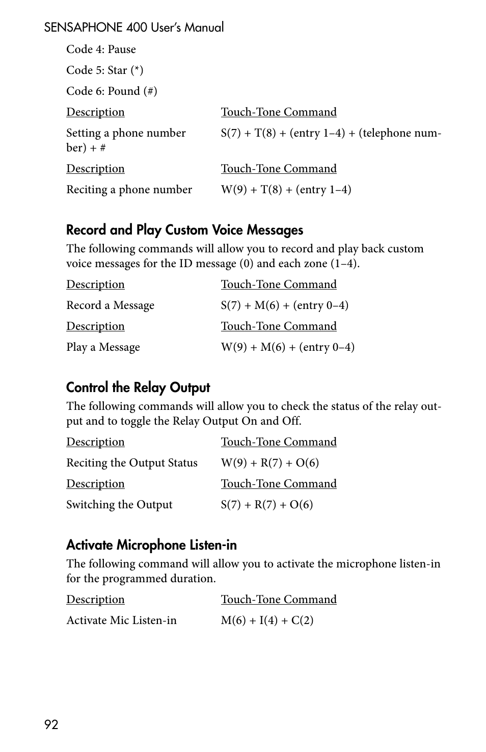 Sensaphone 400 User Manual | Page 94 / 134