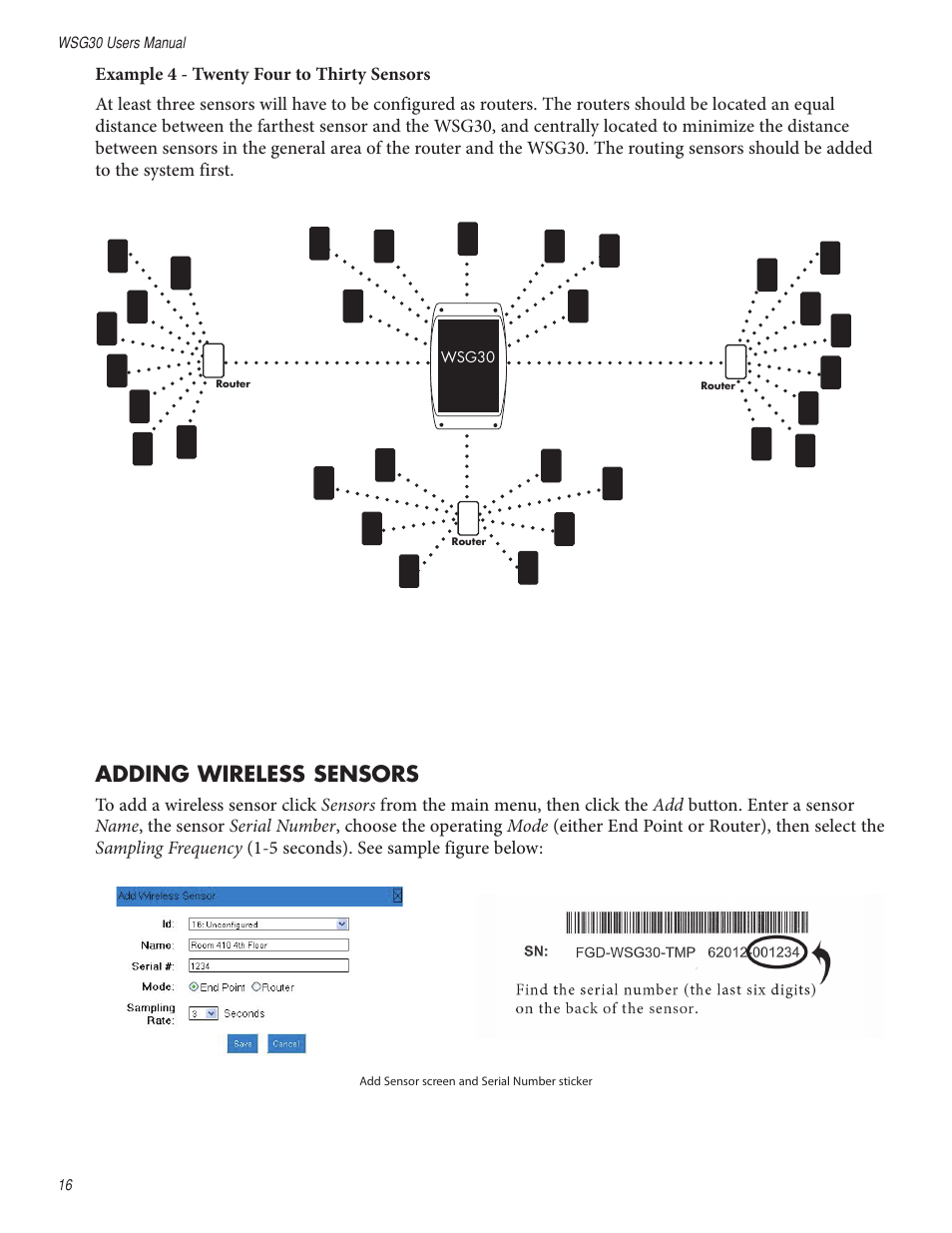 Adding wireless sensors | Sensaphone WSG30 System Users manual User Manual | Page 16 / 57