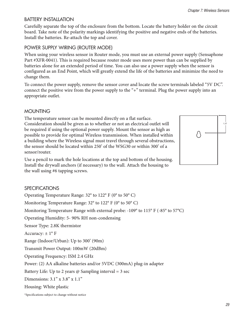 Sensaphone WSG30 System Users manual User Manual | Page 29 / 57